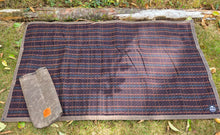 Lambswool-Lined Waxed Canvas Groundcloth with Matching Bucket Bag