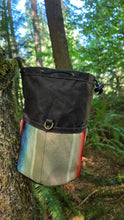 Cedar Bucket Waxed Canvas Bag with Vintage Serape Pockets - One-of-a-Kind Heritage Piece