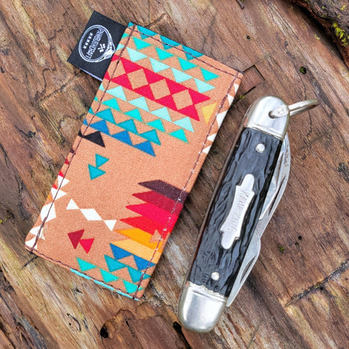 Southwestern Tiny Pocketknife Bag Slip in Waxed Canvas