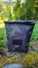 Waxed Canvas Lunch Sack with Patch Panel - Inspired by Brown Bag Days, Built to Last