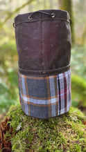Cedar Bucket Bag with Outside Pockets featuring Flannel