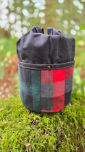 Cedar Bucket Bag with Outside Pockets featuring Flannel