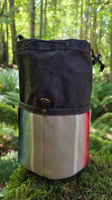 Cedar Bucket Waxed Canvas Bag with Vintage Serape Pockets - One-of-a-Kind Heritage Piece