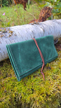 Make it Monday Green Waxed Canvas Roll Up Pouch with Lining