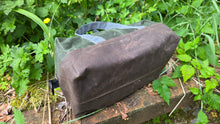 Small Utility Waxed Canvas Duffle – Green and Brown