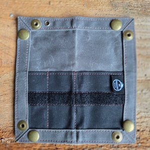 EDC Waxed Canvas Travel Tray with Hook and Loop