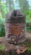 Waxed Canvas Cedar Bucket Bag with Vintage Paisley