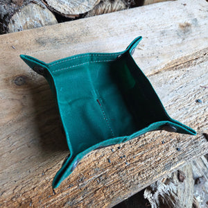 EDC Waxed Canvas Travel Tray Bright Green Two Tone