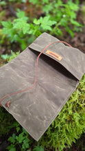 Waxed Canvas Roll Up Pouch with Lantern patch