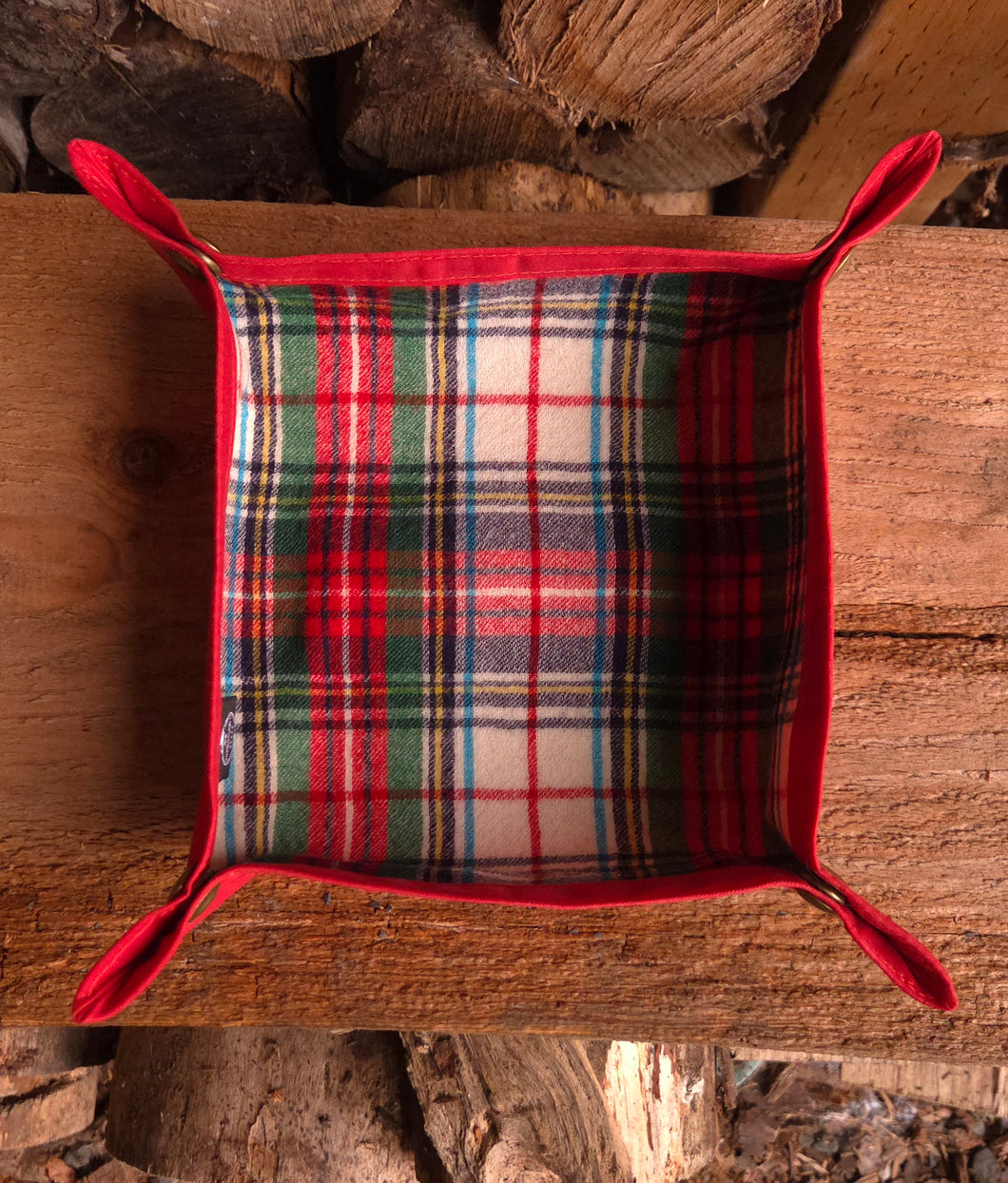 Red Waxed Canvas Medium Travel Trays for your Gear or EDC