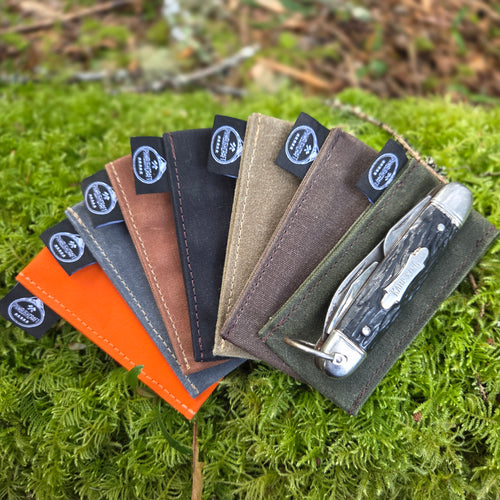 Tiny Pocketknife Bag Slip in Waxed Canvas