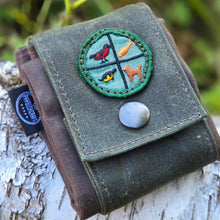 Deep Waxed Canvas Foraging Pouch with Vintage Scout Patches