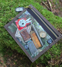 Clear Front Adventure Pouch - Woodland Camo Edition