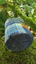 Waxed Canvas Cedar Bucket Bag with Vintage Pendleton Plaid Wool in Small