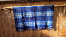 Vintage Paris Woolen Mills Blue Plaid Wool Blanket | Made in Oregon