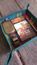 Plaid Wool and Waxed Canvas Medium Travel Tray Medium