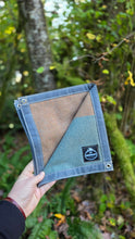 Jr Groundcloth – Slate Waxed Canvas & Wool Combo