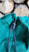 Rainbow Green Waxed Canvas Cedar Bucket Bag with Pockets