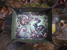One of a Kind Bunny Skeleton Waxed Canvas Travel Tray