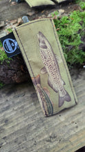 Vintage Robert Kaufman Fish Knife Slip Handmade Waxed Canvas Pocketknife Sleeve