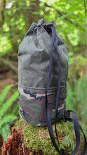 Extra Large Woodland Camo Waxed Canvas Cedar Bucket Bag