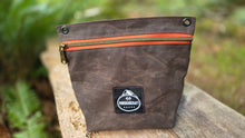 Vintage Paisley Lined Waxed Canvas Zipper Pouch