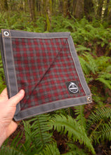 Jr Groundcloth – Slate Waxed Canvas and Vintage Wool Combo