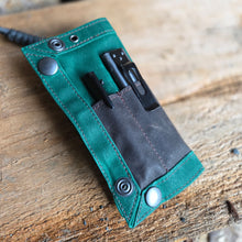 EDC Waxed Canvas Travel Tray Bright Green Two Tone