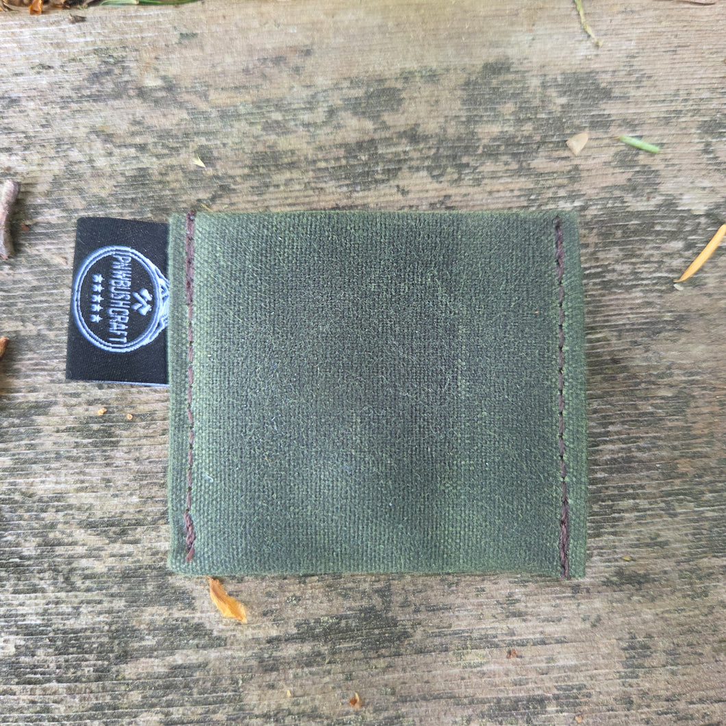 Handcrafted Waxed Canvas Coin Slips