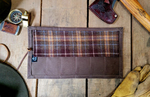 Wool and Waxed Canvas Pocketknife Roll Up