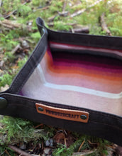 Waxed Canvas and Vintage 19th Century Wool Travel Tray