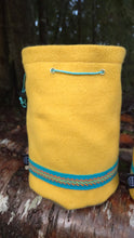 Vintage Yello Wool & Waxed Canvas Bucket Bag Three Sizes
