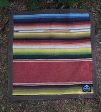 Antique Handwoven Wool Junior Groundcloth