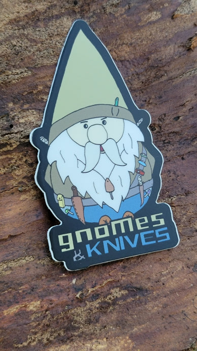 Gnomes & Knives Vinyl Sticker FREE SHIPPING