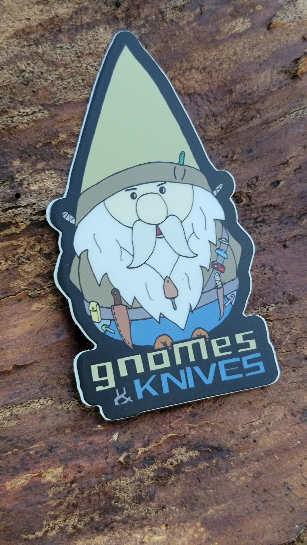 Gnomes & Knives Vinyl Sticker FREE SHIPPING