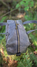 Small Utility Waxed Canvas Duffle – Steel and Green