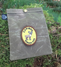 Tan Waxed Canvas Ditty Bag with Animal Patch