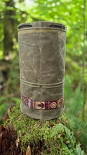 Large Waxed Canvas Cedar Bucket Bag with Vintage Trim