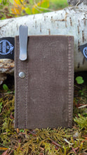 Waxed Canvas Pocketknife Slip with Titanium Clip