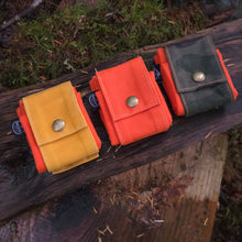 Orange Waxed Canvas Foraging Bag, Hip Pouch Collection by PNWBUSHCRAFT