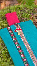 Vintage Wool Zipper Pouch with Vintage Trim