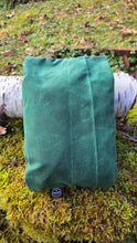 Bold Green Waxed Canvas Zipper Pouch