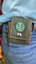 Deep Waxed Canvas Foraging Pouch with Vintage Scout Patches