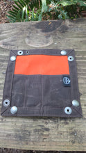 EDC Waxed Canvas Travel Tray with Orange