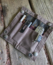 Brown Waxed Canvas EDC Travel Tray 3.0  – Everyday Carry, Field-Ready