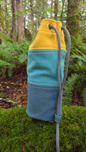 Vintage Yellow and Blue Wool Bucket Bag