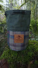 Cedar Bucket Bag with Outside Pockets featuring Patchwork Wool