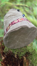 Large Waxed Canvas Cedar Bucket Bag with Vintage Trim