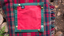 Holiday Edition Waxed Canvas Travel Tray Green and Red  EDC Catch-All