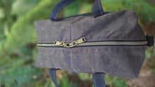 Vintage Plaid Wool Lined Waxed Canvas Duffle